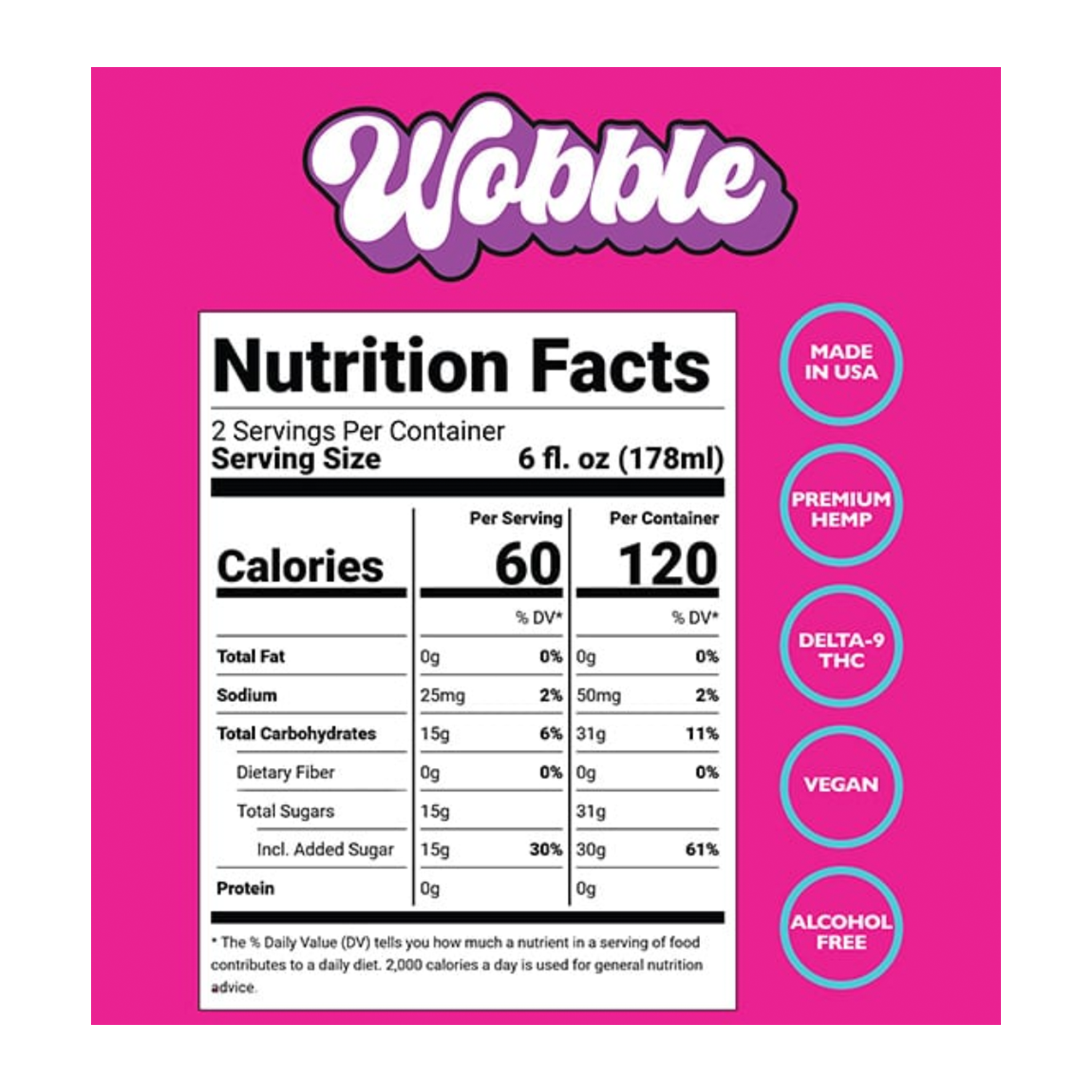 Wobble 10mg THC/100mg Caffeine Seltzer (Crescent 9)